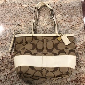 Coach Striped Tote
